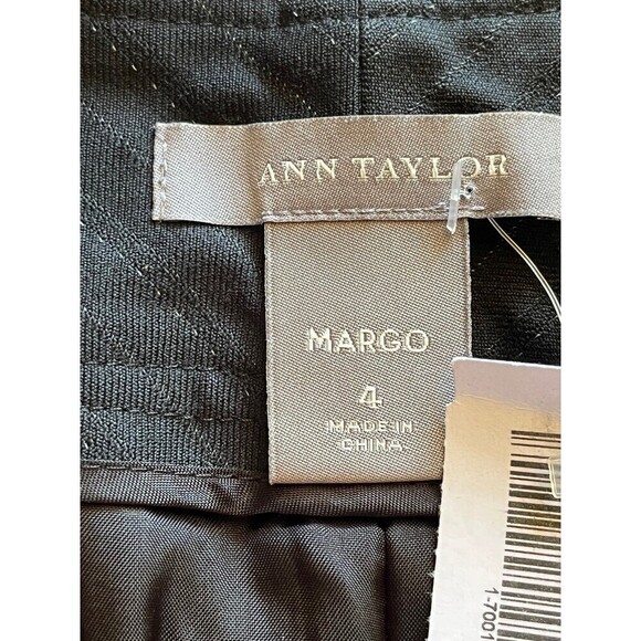 Ann Taylor Women’s Margo Gray Pinstripe Wide Leg Dress Pants Size 4 goth Office - Picture 6 of 9